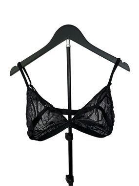 SKIMS Sheer Lace Black Bralette